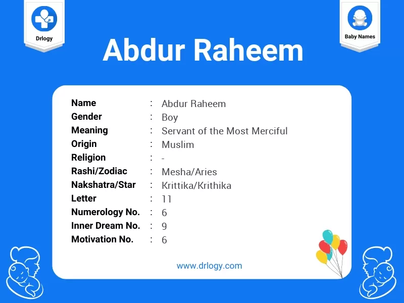 Abdur Raheem Name Meaning